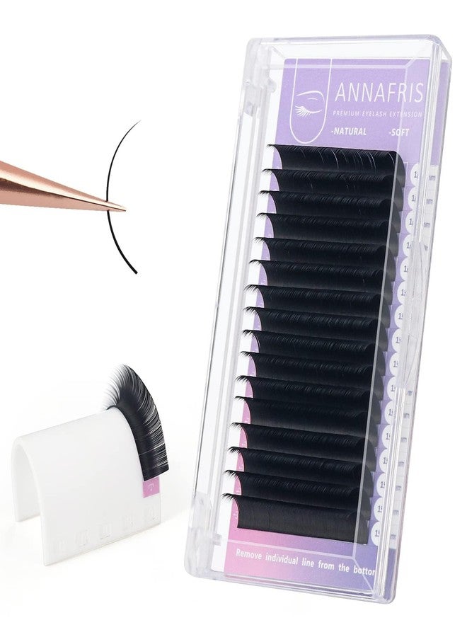 ANNAFRIS 16 Rows Volume Classic Eyelash Extension 0.12 D Curl 13mm Matte Black Individual False Eye Lashes Extension Salon Use Natural Soft Fake eyelashes supplies (0.12 D, 13mm) - Image 1