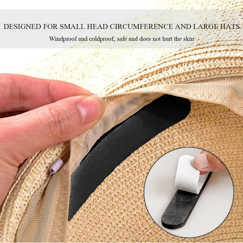 TRKETK 40 Pieces Hat Size Reducers, Self-Adhesive Hat Inserts EVA Foam Hat Sizing Tape Sweat Band (Black White) - Image 5