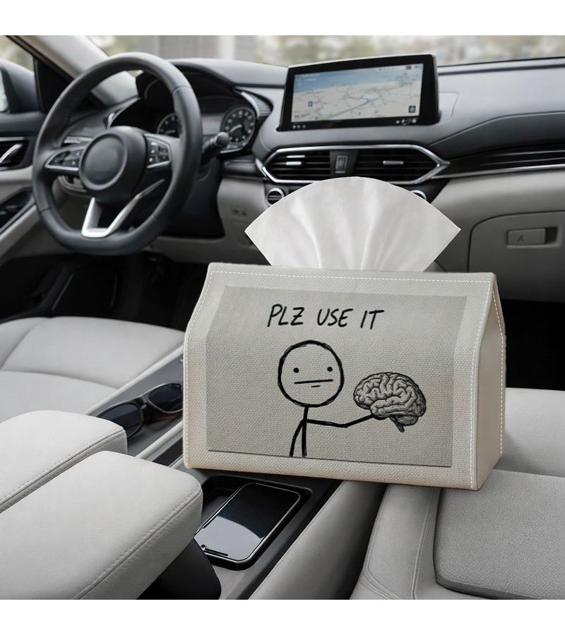 Humor Sarcasm Tissue Box Holder 11x13x18cm Please Use It Soft Fabric Case - Image 4