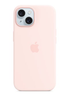 Silicone iPhone 15 Silicone Case with MagSafe - Light Pink  - Image 1