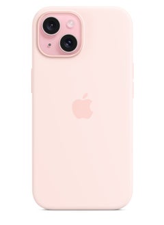Silicone iPhone 15 Silicone Case with MagSafe - Light Pink  - Image 2