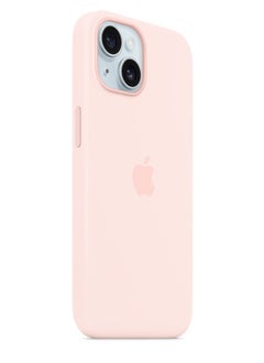 Silicone iPhone 15 Silicone Case with MagSafe - Light Pink  - Image 4