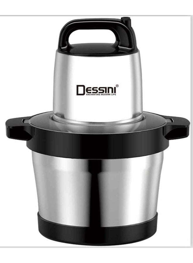DESSINI Stainless Steel Multi Functional Electric Machine (Food Chopper) 7 L 2000 W M-001 Silver/Black - Image 1