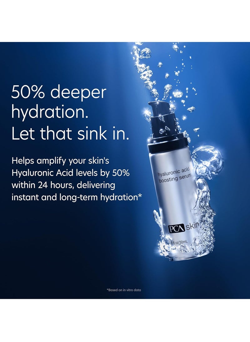 بي سي ايه سكين سيروم PCA SKIN لحمض الهيالورونيك للوجه، سيروم معزز بحمض الهيالورونيك، يقلل من الخطوط الدقيقة والتجاعيد، 30 مل مع مضخة - Image 3