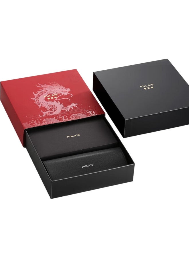 pulais Reading Glasses For Men, High-End Business Semi-Rimless Imported High-Definition Anti-Blue Light Reading Glasses, Father'S Day Gift Box, 400 Degrees - Image 3