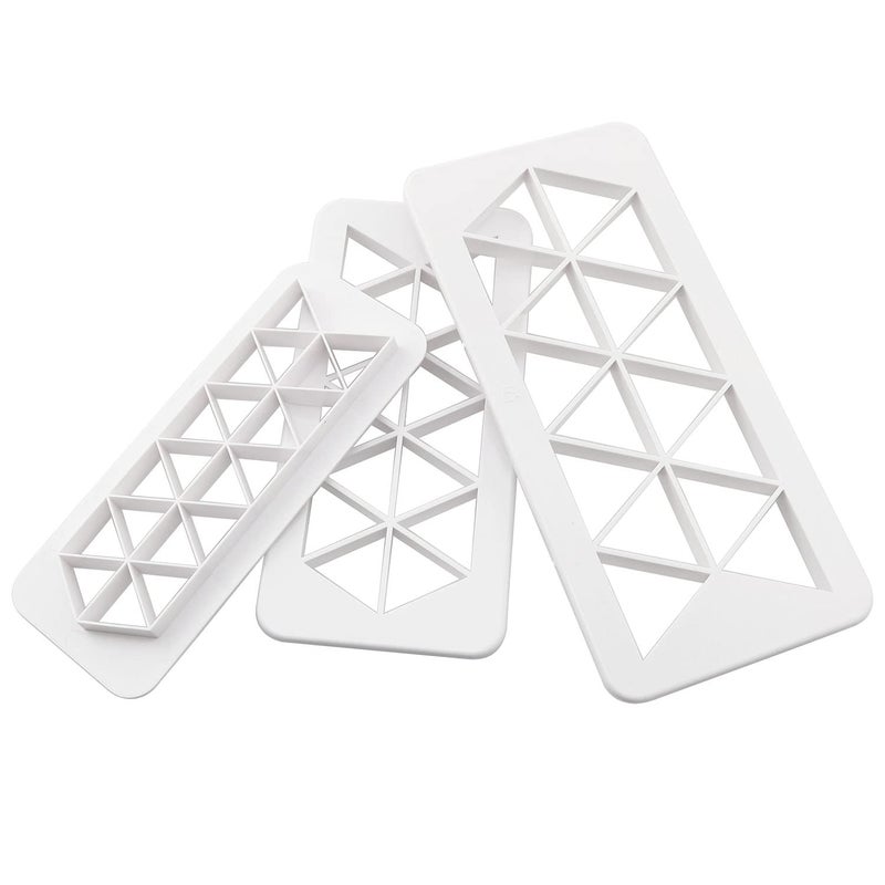 ZYAMY 3IN1 Triangle Cake Fondant Cutter Cookie Cutter Biscuit Cutter Cake Cutter Fudge Cake DIY Decorative Mould 3 Size - Image 2