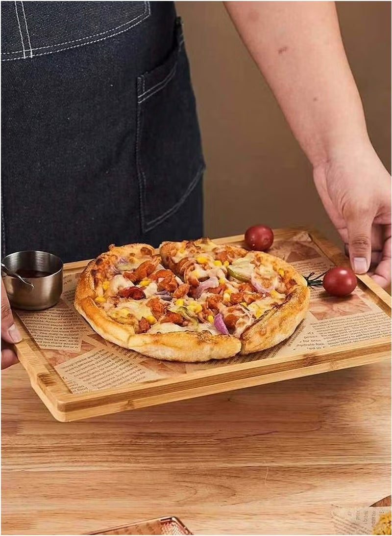 100pcs Baking Paper, Parchment Paper, Sandwich Wrapping Paper, Baking Supplies,Retro Newspaper Print Food Paper Liners,Tray Liners,Basket Liners,Fast Food,Restaurant Cafe,Table Decor ,Restaurant Home,Food Packaging Paper,,Oil-Proof Stain-Resistant,Catering Supplies ,Party Picnic,Suitable For All.(15*15 cm） - Image 3