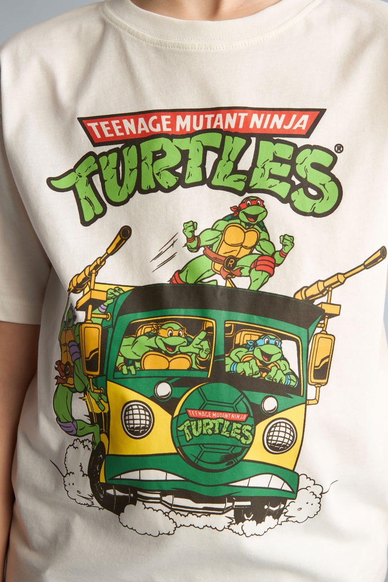 DeFacto Beige Boy Boy New Regular Fit Ninja Turtles Retro Classic Series Licensed Short Sleeve T-Shirt Casual - Image 3