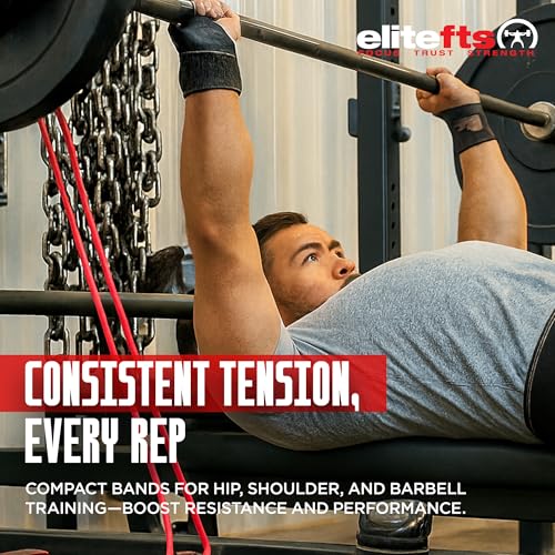 EliteFTS Pro Short Resistance Band - Boost Core Stability and Flexibility with This Portable, Joint-Friendly Tool - Sold AS Pair (PRO Short MINI Resistance Band, Red) - Image 4