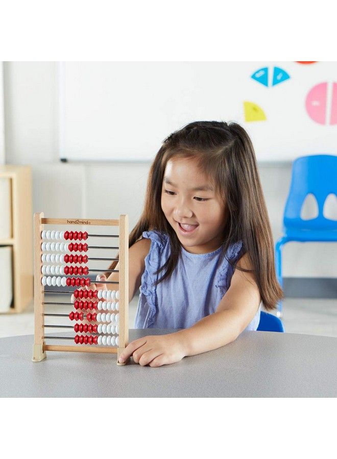 hand2mind Mini 100 Bead Wooden Rekenrek Abacus For Kids Math Math Manipulatives Kindergarten Counting Rack For Kids Counters For Kids Math Educational Toys For Elementary Kids (Set Of 1) - Image 5