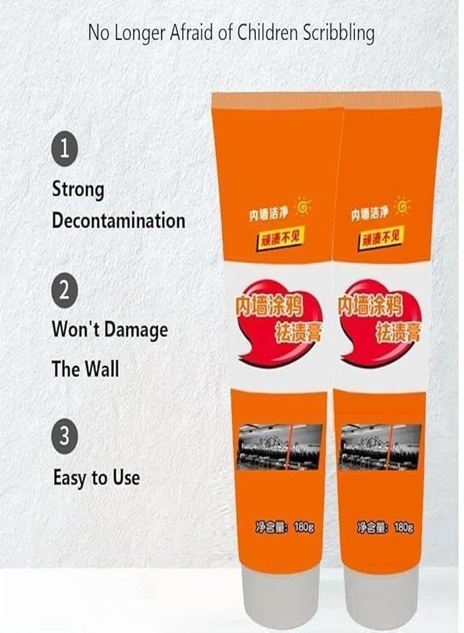 ALLOVA Wall Stain Remover Cream | Removes Kids' Drawings, Markers & Stains | Multifunctional Scratch & Stain Cleaner for Walls, Paint, Tiles, & More | Safe, Non-Toxic, Easy to Use | (Pack of 1) - Image 4