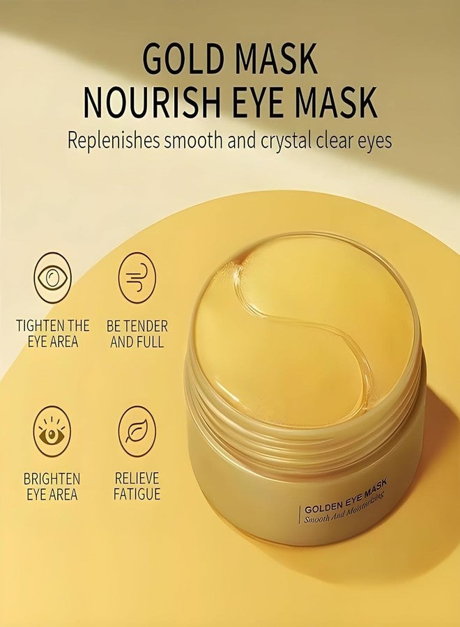 OBIXO 24K Gold Under Eye Patches - 60 Pcs Eye Mask for Dark Circles, Puffy Eyes, Wrinkles & Hydration - Eye Gel Pads for Women & Men - Image 4