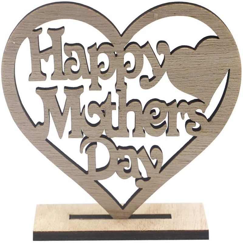 BinaryABC Happy Mothers Day Wooden OrnamentMother s Day Decorative Craft EmbellishmentsMothers Day Decorations
