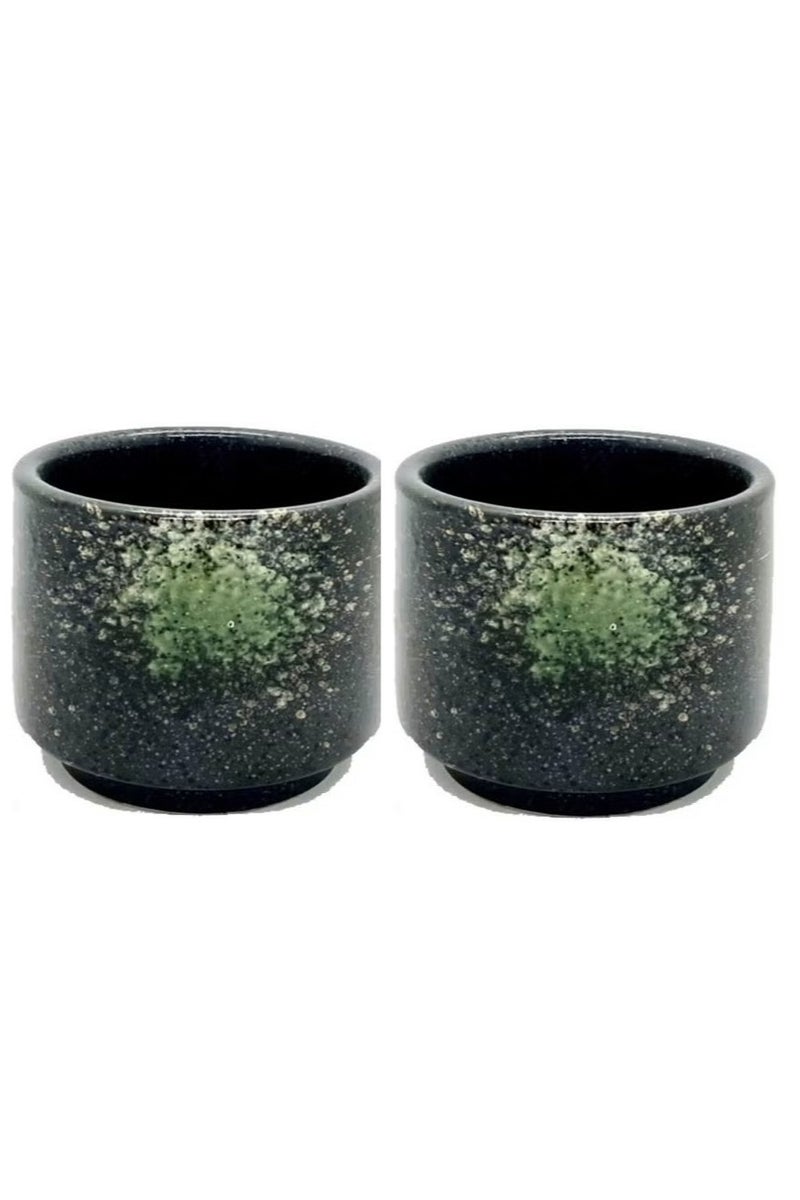 HOME ZONE Ceramic Coffee Cup Set of 2 – Multi Color - Image 1