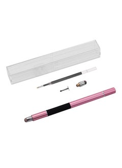 NIBEMINENT 3 In 1 Touchscreen Precision Stylus Pen With Disc And Fiber Tip Pink  - Image 1