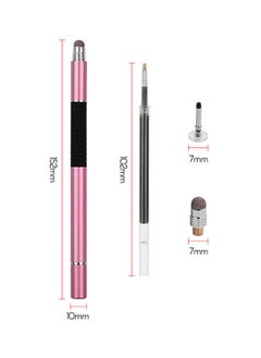 NIBEMINENT 3 In 1 Touchscreen Precision Stylus Pen With Disc And Fiber Tip Pink  - Image 3