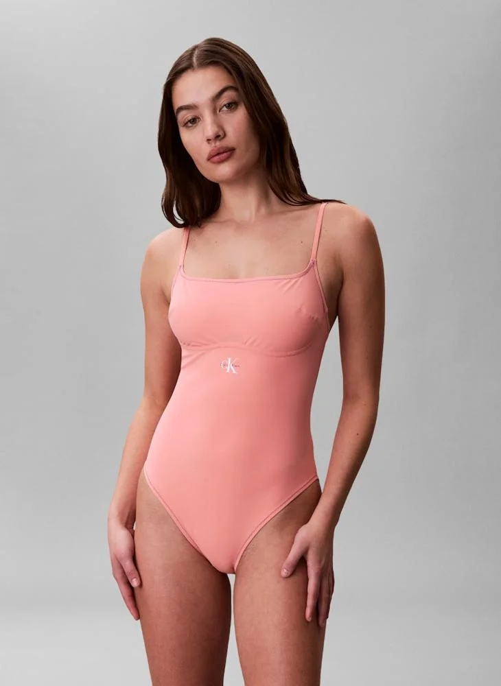 كالفن كلاين Logo Plunge One Piece