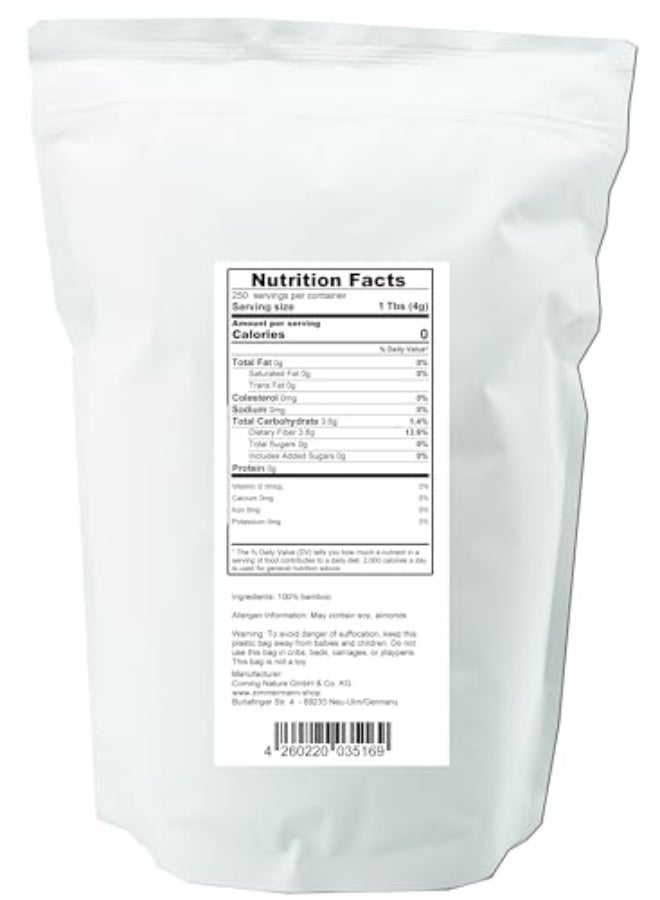 Zimmermann Bamboo Fiber 22lb 1000g gluten free flour Non GMO Keto Flour 100 Bamboo Keto  LowCarb Baking  Cooking Low Calorie Flour - Image 3