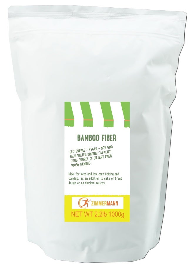 Zimmermann Bamboo Fiber 22lb 1000g gluten free flour Non GMO Keto Flour 100 Bamboo Keto  LowCarb Baking  Cooking Low Calorie Flour - Image 2