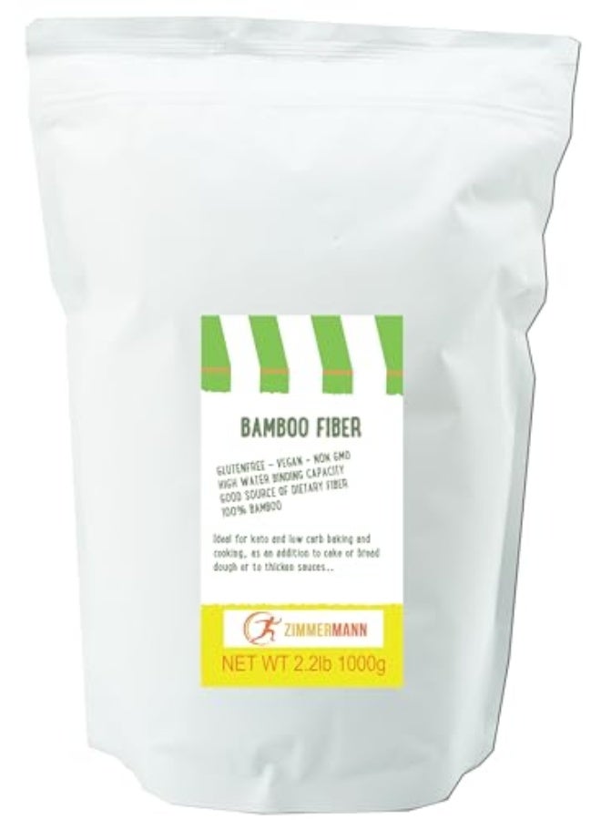 Zimmermann Bamboo Fiber 22lb 1000g gluten free flour Non GMO Keto Flour 100 Bamboo Keto  LowCarb Baking  Cooking Low Calorie Flour - Image 1