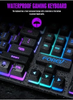 Forev FV-Q305S-104 Keys RGB Gaming Keyboard and Mouse - Dustproof and Waterproof - Black  - Image 3
