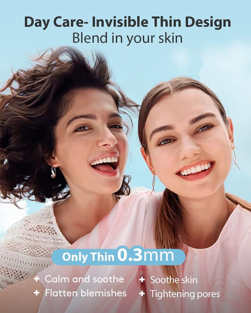 LitBear Acne Pimple Patches- Day and Night 4 Sizes 180 Dots Thin & Thick Hydrocolloid Patches with Witch Hazel, Tea Tree & Calendula Oil, Pimple Stickers for Covering Zits, Blemishes, Spots, Acne Dots - Image 2