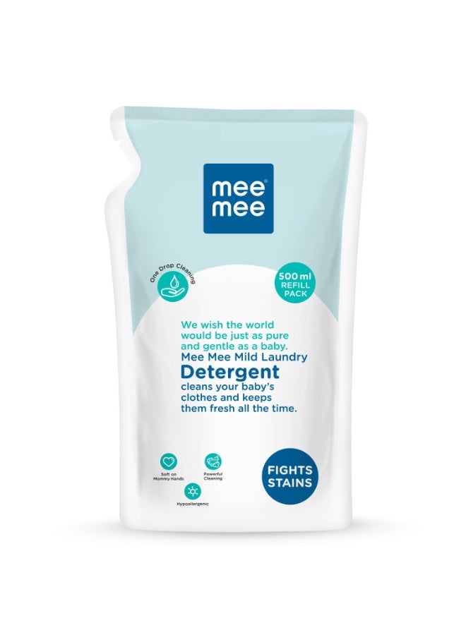 Mee Mee Baby Liquid Detergent 500 ml | Ph balanced, Free from Harsh Chemicals, Safe for mother's hands & baby's skin | Anti-Bacterial, Removes Stains & Odor with One Drop, Hypoallergenic - Image 1