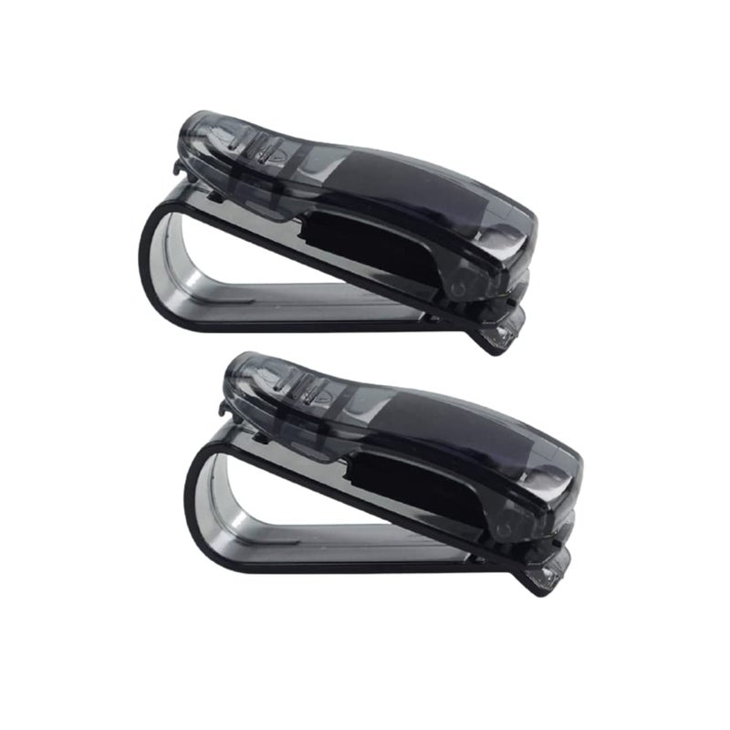 Sulfar 2 Pcs Car Sunglass Holder Eyeglasses Storage Fastener Sun Visor Clip-on Glass Case for All Cars, SUVs, Trucks (Universal Black) - Image 5