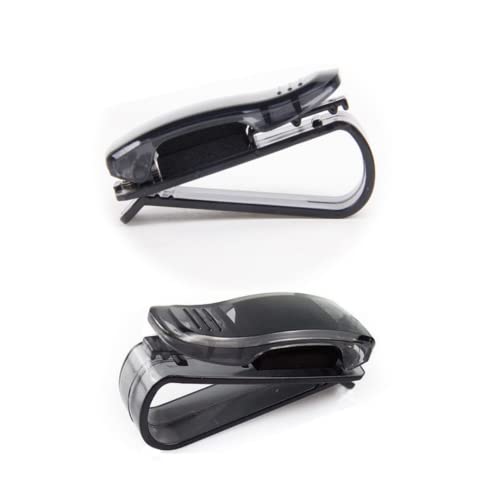 Sulfar 2 Pcs Car Sunglass Holder Eyeglasses Storage Fastener Sun Visor Clip-on Glass Case for All Cars, SUVs, Trucks (Universal Black) - Image 3
