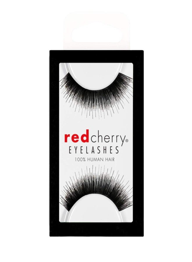 Red Cherry #76 False Eyelashes, Black (Pack of 6) - Image 1