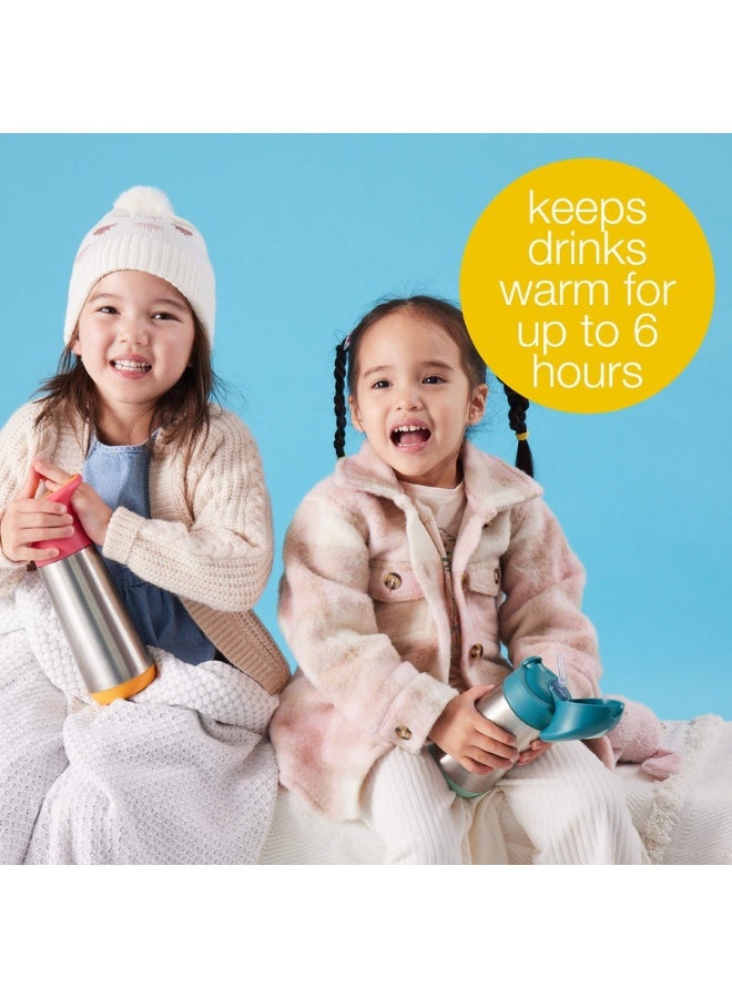 B.Box Insulated Drink Bottle with Straw | Stainless Steel Water Bottle for Babies & Kids 12+ Months | Push Button Lid | BPA-Free | Keeps Drinks Cold or Warm | 350ml (12 fl oz)-Lilac Pop - Image 5