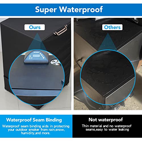 KINGLY Electric Smoker Cover for Masterbuilt 30 Inch Electric Smokers Waterproof Rip-Proof Upgraded Material Smoker Grill Cover UV & Fade Resistant Square Vertical Smoker Cover,Durable and Convenient - Image 4
