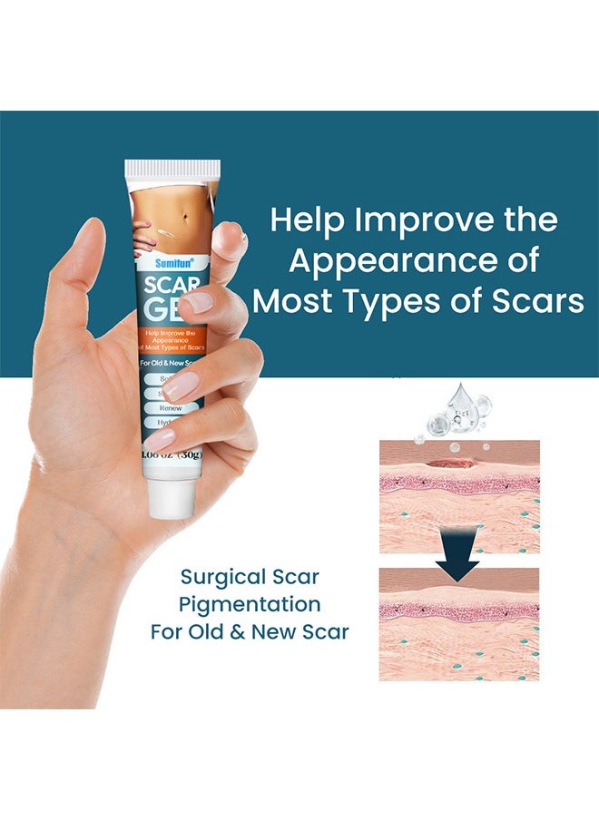 Sumifun - Scar Gel - Scar Removal Cream for Damaged Skin Dead Skin Elimination New & Old Scars Removal Gel Repair Face and Body Skin Repair Gel Unisex 30g - Image 1