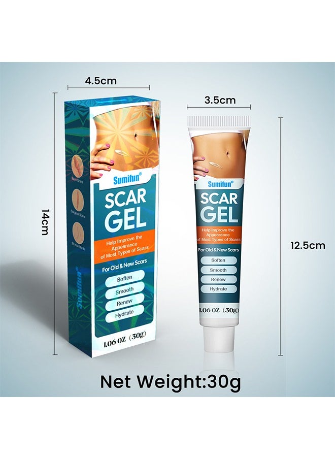 Sumifun - Scar Gel - Scar Removal Cream for Damaged Skin Dead Skin Elimination New & Old Scars Removal Gel Repair Face and Body Skin Repair Gel Unisex 30g - Image 1