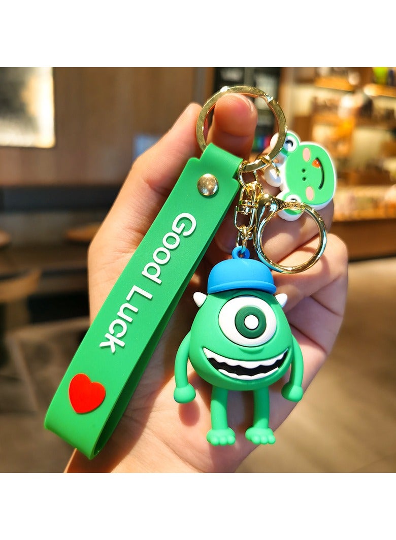 1-Piece Monsters Mike Wazowski Keychain Cartoon Key Ring Pendant