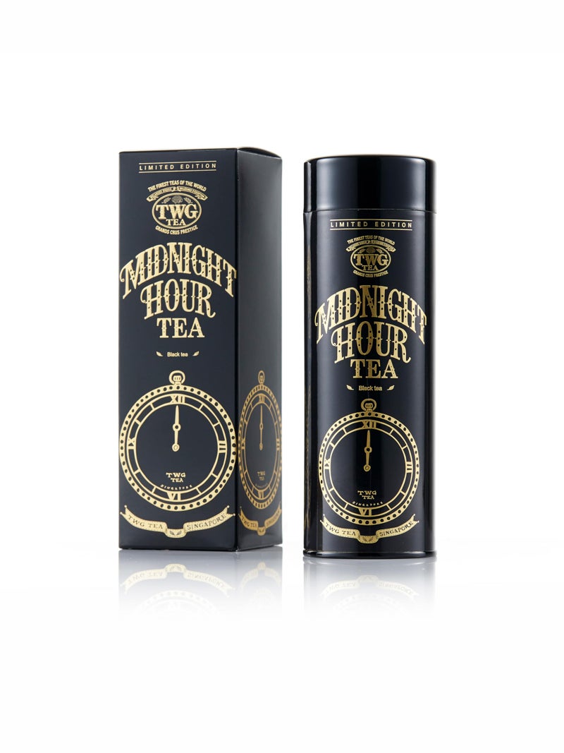 TWG Tea Midnight Hour Tea Black Tea Lemongrass Tropical Fruits Haute Couture Tin 100g Gift Set - Image 2