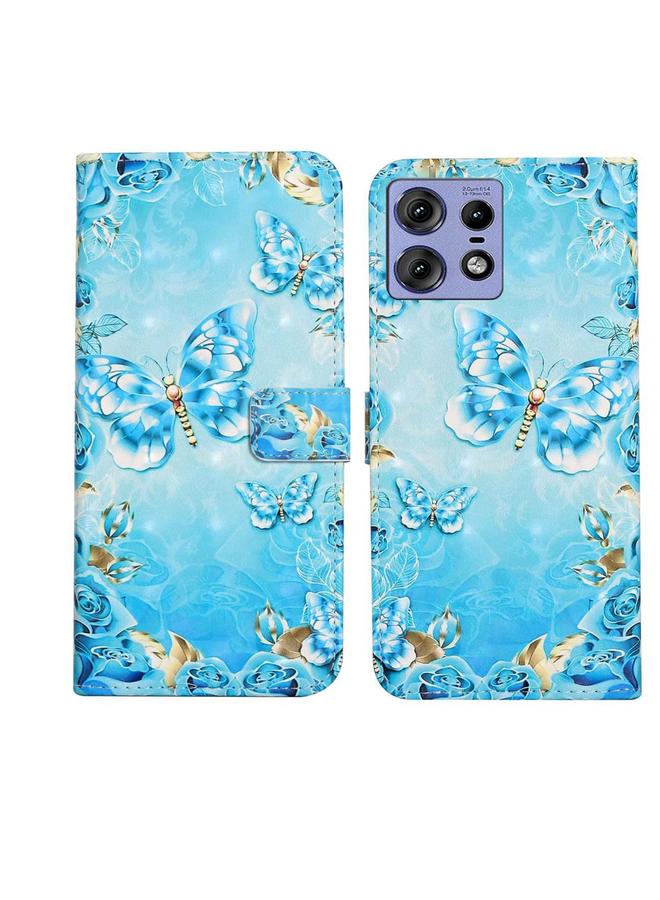 اس-توب جراب لهاتف موتورولا إيدج 50 برو، جراب جلدي منقوش برسومات زيتية ثلاثية الأبعاد - Image 1