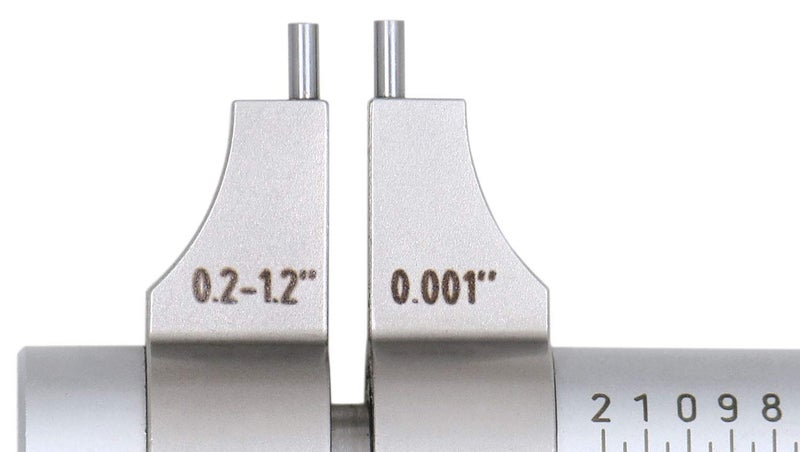 Accusize Industrial Tools 0.2-1.2'' by 0.001'' Inside Micrometer, Satin Chrome Finished, Eg00-3221 - Image 4