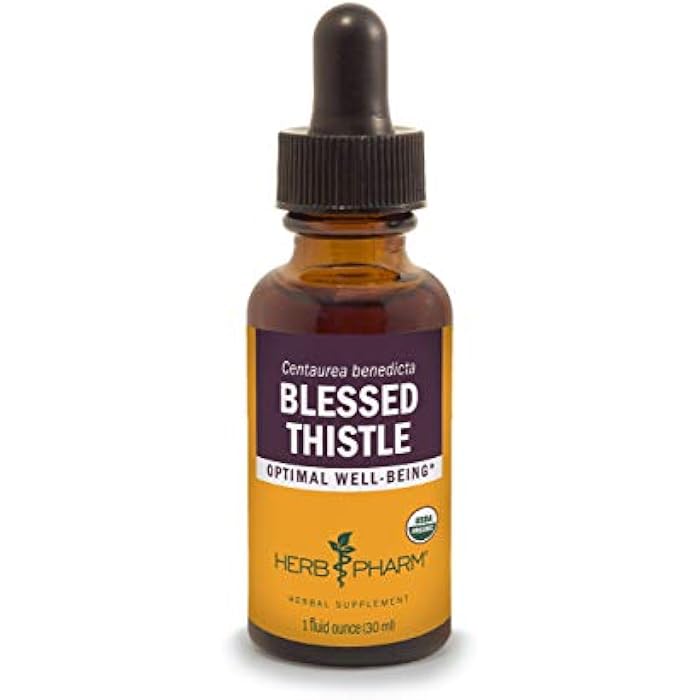 Herb Pharm Certified Organic Blessed Thistle Liquid Extract - 1 Ounce - Image 1