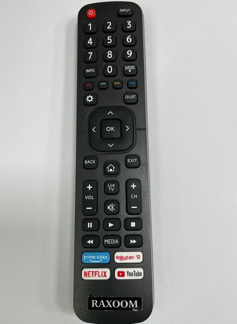 Raxoom Remote Control Replacement For Hisense TVs Black - Image 1