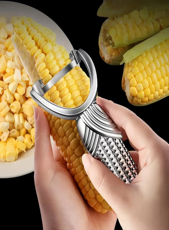 TEEVEA Corn Peeler for Corn on the Cob, Stainless Steel Cob Stripper Tool, Kernel Remover Cutter for Home Kitchen Outdoor - Image 3