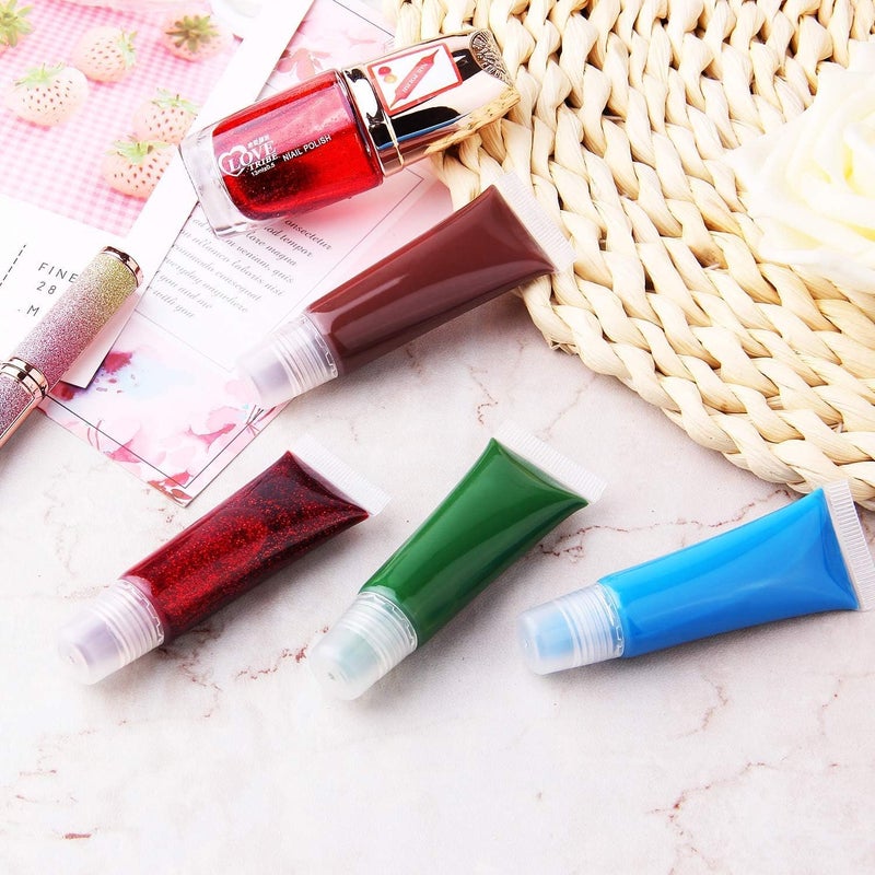 JIAKAI 10ml Mini Clear Refillable Empty Tubes Lip Gloss Balm Containerï¼ŒSoft Tubes Makeup Boxï¼ŒShampoo Samples Empty Tubes with Screw Cover (20pcs) - Image 4