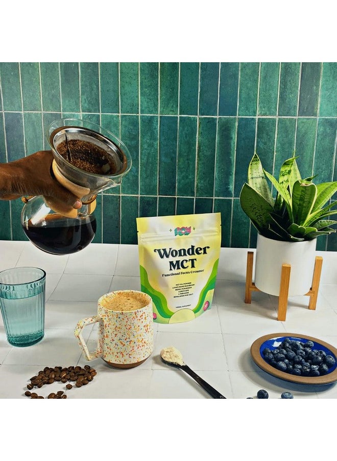 POW Wonder MCT | Mushroom MCT Coffee Creamer, Organic MCT Oil, Lion's Mane Mushroom, Reishi, Cordyceps, L-Theanine, Pink Sea Salt  - Image 5