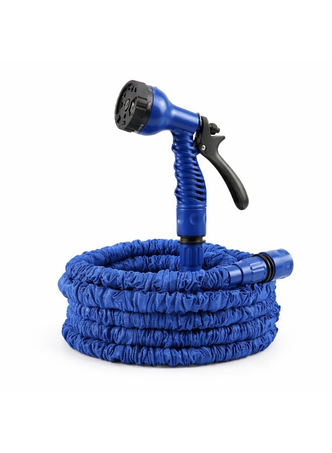 Extendable irrigation hose with water gun black/blue 30m - Image 1