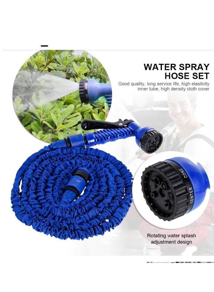 Extendable irrigation hose with water gun black/blue 30m - Image 2