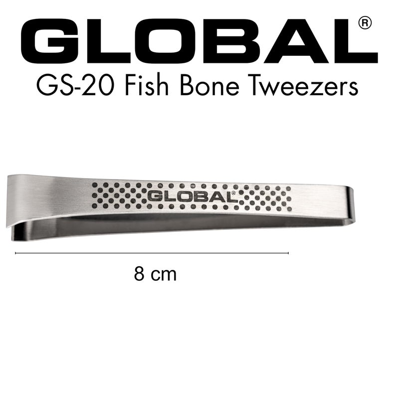 Global 4 1/2 inch Fish Bone Tweezers, Stainless Steel, GS-20/B - Image 2