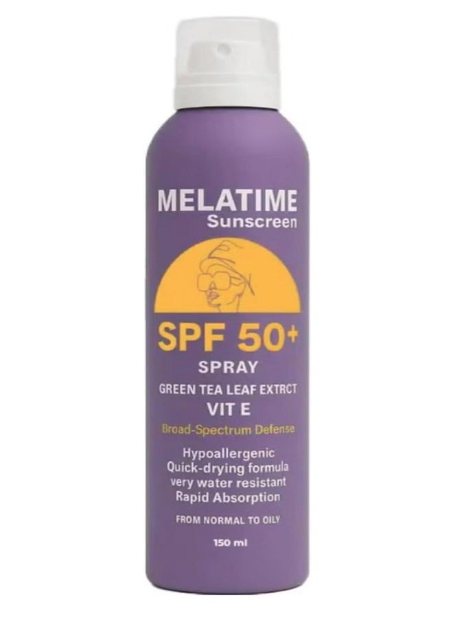 MELATIME Sunscreen Spray SPF 50+ - 150ML - Image 1
