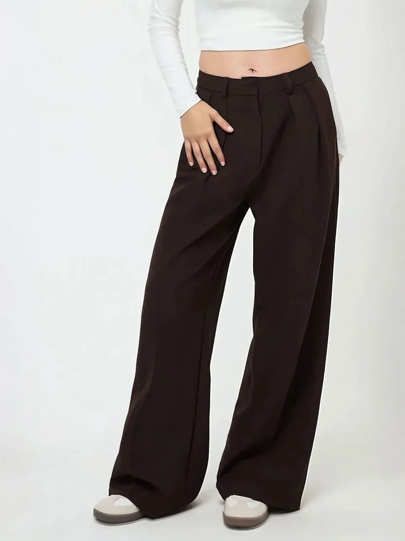 HICCUP High Waist Wide Leg Suit Pants