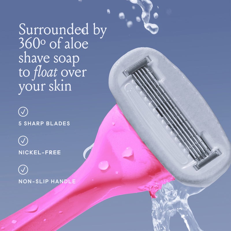Billie Razors for Women Shave Kit â€“ Womenâ€™s Razor + 4 x 5-Blade Razor Refills + Magnetic Holder â€“ DreamPop - Image 4