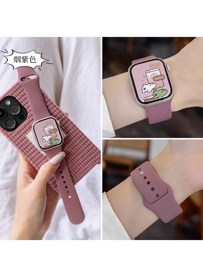 ملائكي  حزام الرياضة متوافق مع حزام Apple Watch 38 مم 40 مم 41 مم 42 مم (S11 S10)، حزام السيليكون الناعم متوافق مع Apple Watch Series SE SE2 SE3 11 10 9 8 7 6 5 4 3 للرجال والنساء باللون الأسود - Image 1